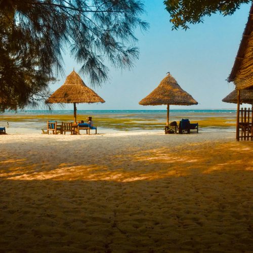 Idyllic beachfront scene in Dar es Salaam, perfect for relaxation and tropical getaways.